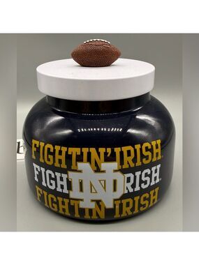 Rare Notre Dame “Fighting Irish” Candle – 16oz Pumpkin Spice, Wood Wick